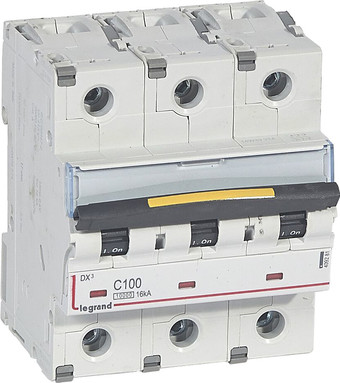 Выключатель автоматический Legrand DX3 3P C 100A 16kA 4.5M 409281