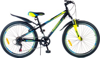 Велосипед Favorit Mateo 24MDA MAT24MD12BK-AL (черный/желтый)