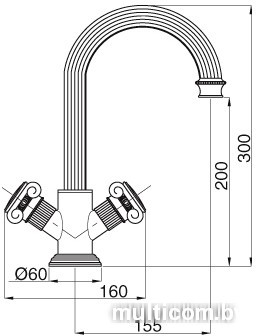 Смеситель Cezares Olimp-LS2-03/24-Sw