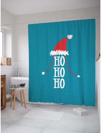 Шторка-занавеска для ванны JoyArty Хо-хо-хо в новогоднюю ночь sc_290634