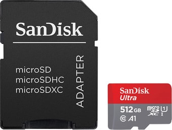 Карта памяти SanDisk Ultra SDSQUA4-512G-GN6MA microSDXC 512GB (с адаптером)