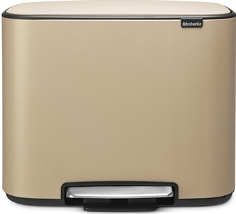 Brabantia Bo Pedal Bin 11л + 23л (минерально-золотой)