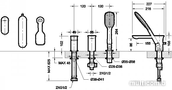 Смеситель Bravat Gina F565104C-2-ENG