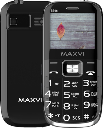 Кнопочный телефон Maxvi B6ds (черный)