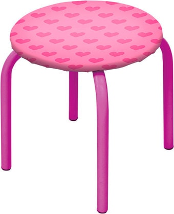 Детский стул Nika Табурет-М ТМ/2 (с сердечками на розовом)