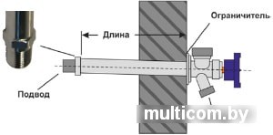 Unipump Кран незамерзающий WF-2102 1/2" 3/4"