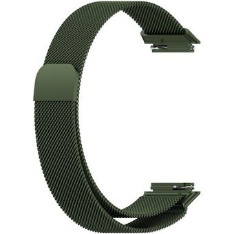 Браслет Rumi Milanese loop металлический для Huawei Band 7 (темно-зеленый)