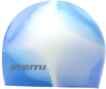 Шапочка для плавания Atemi MC206 (синий/белый/бирюзовый)