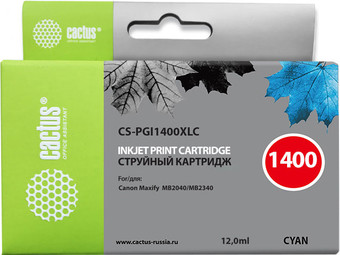 Картридж CACTUS CS-PGI1400XLC (аналог Canon PGI-1400XL C)