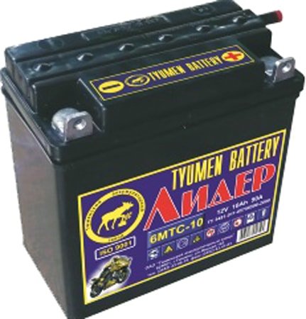 Мотоциклетный аккумулятор Tyumen Battery Лидер 3МТС-10 (10 А&middot;ч)