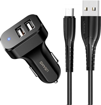 Автомобильное зарядное Usams US-CC087 microUSB