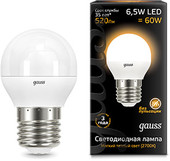 Светодиодная лампа Gauss E27 6.5 Вт 2700 К [105102107]