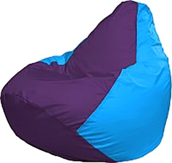 Кресло-мешок Flagman Груша Мега Super Г5.1-74 (фиолетовый/голубой)