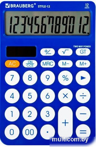 Калькулятор BRAUBERG Style-12 272966 (синий)