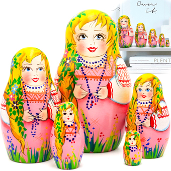 Развивающая игра Брестская Фабрика Сувениров Девушка с цветами в косичке (набор 5 шт)