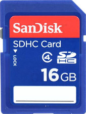 Карта памяти SanDisk SDHC (Class 4) 16GB (SDSDB-016G-B35)