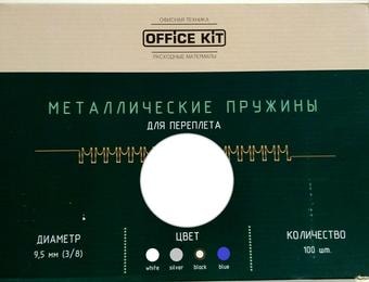 Металлическая пружина для переплета Office-Kit 9.5 мм OKPM38W (белый)