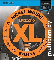Струны для гитары D'Addario EXL160-5 50-135