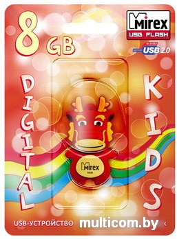 USB Flash Mirex DRAGON RED 8GB (13600-KIDDAR08)