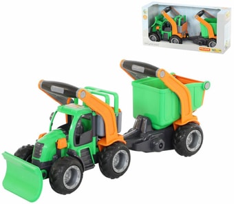 Полесье ГрипТрак Трактор снегоуборочный с полуприцепом 37381