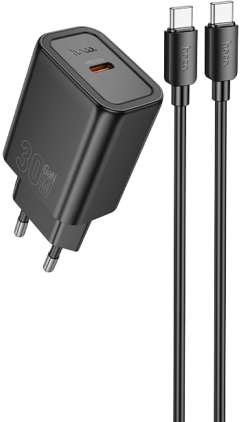 Сетевое зарядное Hoco N62 USB Type-C (черный)