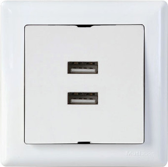 Розетка USB Mutlusan Daria 2120 449 0101 (белый)