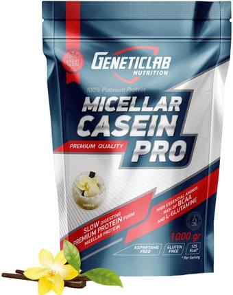 Geneticlab Casein Pro (1000 г, ваниль)