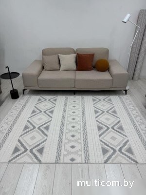 Ковер для жилой комнаты Radjab Carpet Поло Прямоугольник PL 273 12466RK (1.2x1.8, Cream Grey)