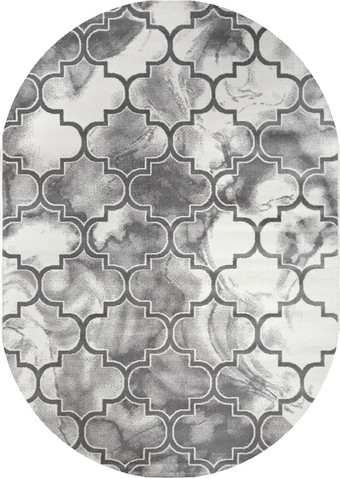 Ковер для жилой комнаты Bossan Nizza 1850B-KGRI-AGRI-OVAL (2x3)