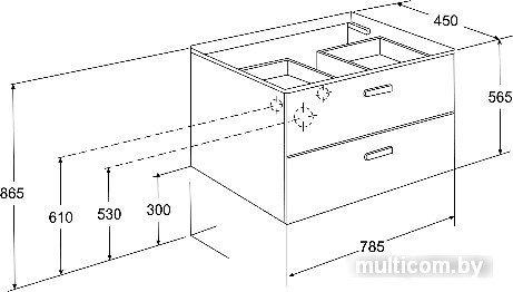 Roca Victoria Nord Тумба коричневая 80 (ZRU9000031)