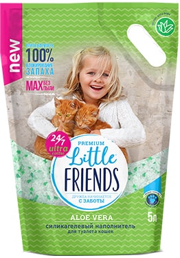 Наполнитель для туалета Little Friends Aloe Vera 5 л
