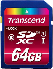 Карта памяти Transcend SDXC UHS-I (Class 10) 600x Ultimate 64GB (TS64GSDXC10U1)