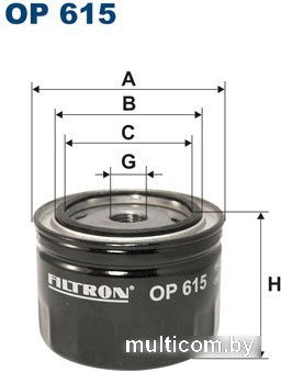 Масляный фильтр Filtron OP 615