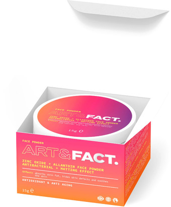 Art&Fact Пудра для лица Zinc Oxide + Allantoin Face Powder антисептическая (15 г)