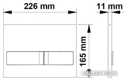 Панель смыва Berges Wasserhaus Novum L6 (глянцевый черный)