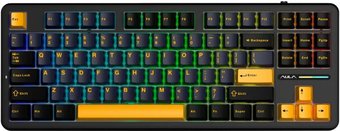 Клавиатура AULA F87 (черный/темно-синий/оранжевый)