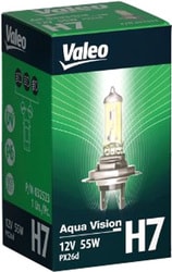 Галогенная лампа Valeo H7 Aqua Vision 1шт