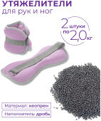 Комплект утяжелителей Indigo Фитнес SM-402 (2x2 кг, розовый)