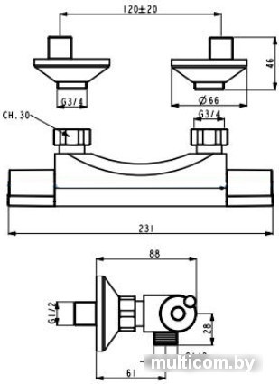 Смеситель Novaservis 2564/1.0