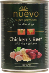 Корм для собак Nuevo Junior Chicken & Beef with rice + calcium 0.4 кг