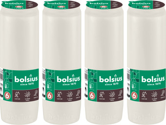 Набор свечей Bolsius Ритуальные масляные Copmo rc6 rspo mb 6 дней горения (белый)