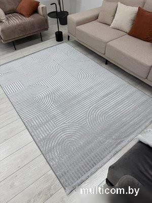 Ковер для жилой комнаты Radjab Carpet Моника Прямоугольник MC 402A 12574RK (0.8x1.5, L.Grey)