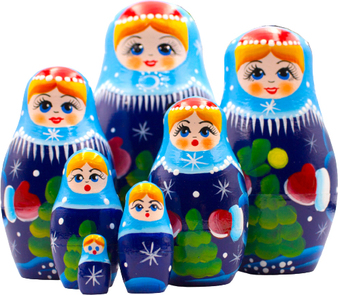 Развивающая игра Брестская Матрешка Снегурочка (набор 7 шт)