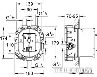 Скрытый механизм Grohe Rapido T 35500000