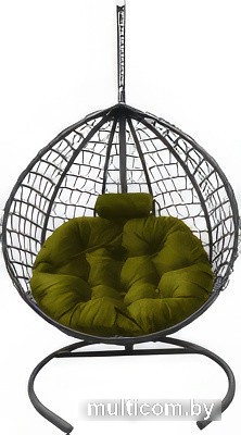 Подвесное кресло Craftmebel Кокон Капля Премиум (зеленый/графит)