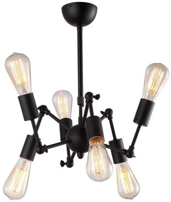 Люстра средней высоты Arte Lamp Roots A9190LM-6BK