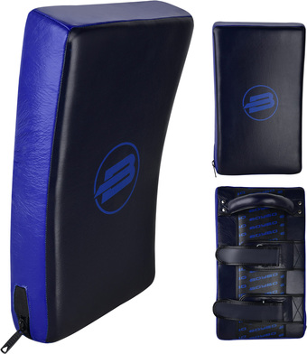 Макивара BoyBo Kross (натуральная кожа, черный/синий)