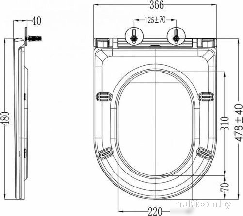 Сиденье для унитаза AV Engineering Comfort X3 AVWHR203X3C