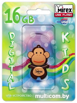 USB Flash Mirex MONKEY BROWN 16GB (13600-KIDMKB16)