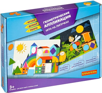 Развивающая игра Bondibon Геометрические аппликации ВВ4553